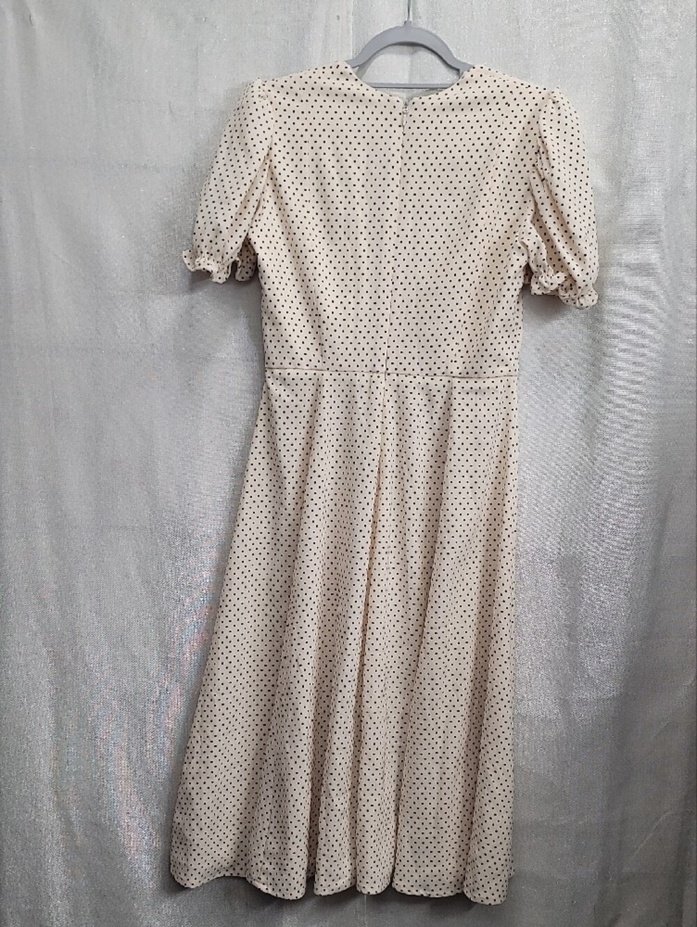 House Of CB Nwt Ellery Polka Dot Puff Sleeve Midi Dress Size Large - Picture 10 of 16